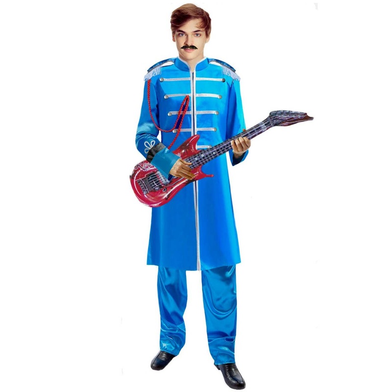 1960s Blue Sergeant Peppers Mens Beatles Costume Large