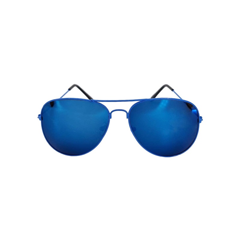 Aviator Blue Metal Frame Costume Glasses