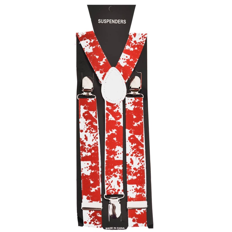 Blood Splattered Suspenders Halloween Accessory
