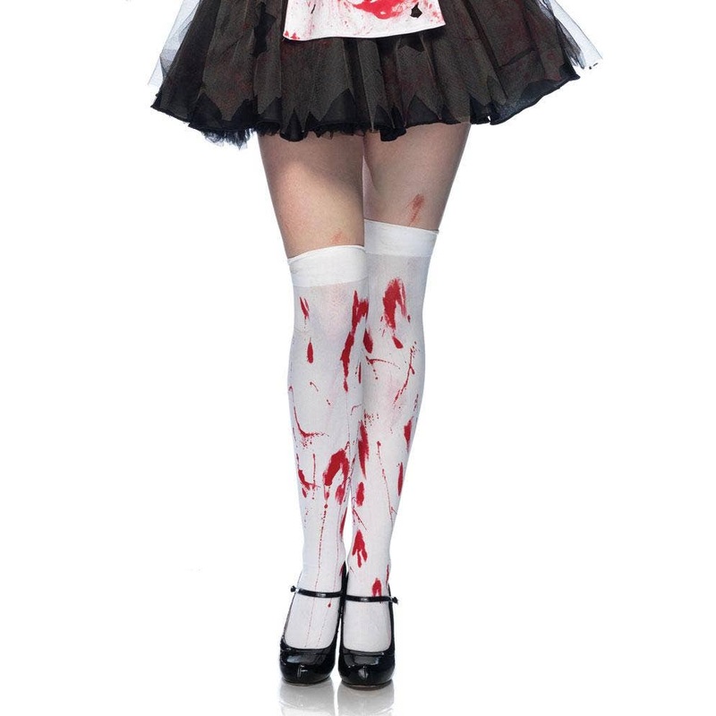 Bloody Zombie Thigh High Stockings