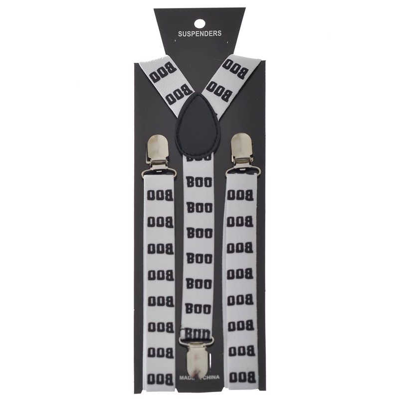 Boo Black and White Halloween Costume Braces
