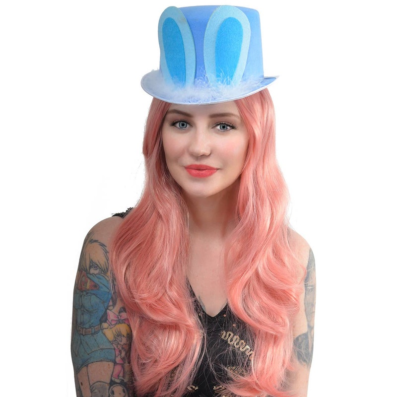 Cute Blue Easter Bunny Ears Top Hat