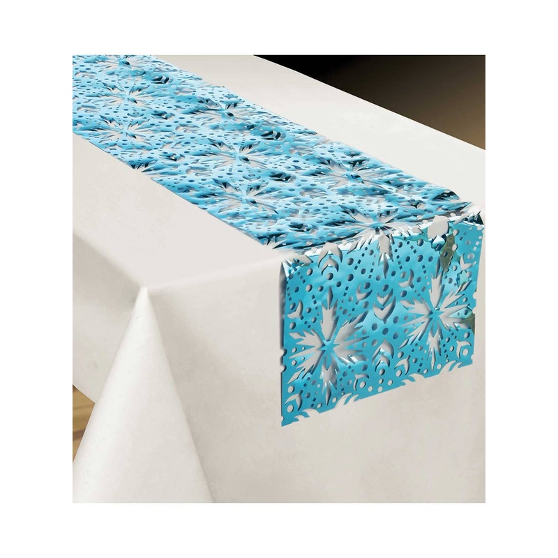 Frozen 2 Blue Foil Snowflake Table Runner