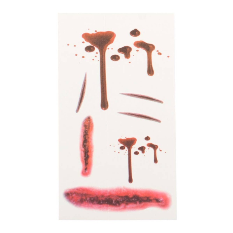 Halloween 3D Bloody Wound and Scar Tattoos