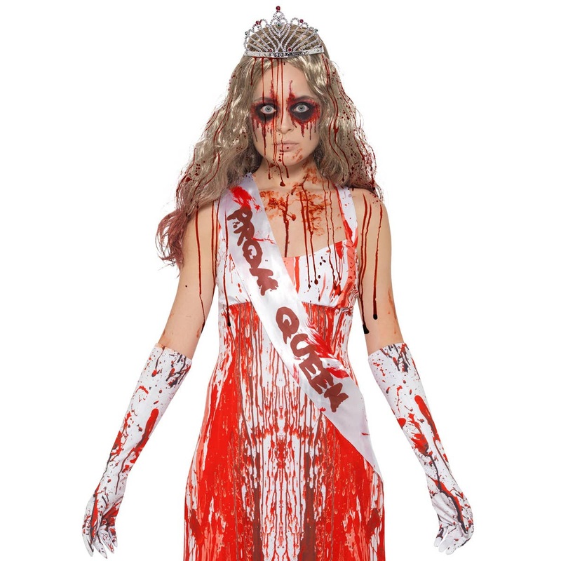 Blood Splattered Prom Queen Halloween Costume Kit
