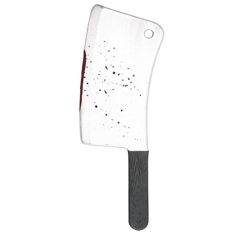 Blood Splattered Toy Cleaver Halloween Weapon