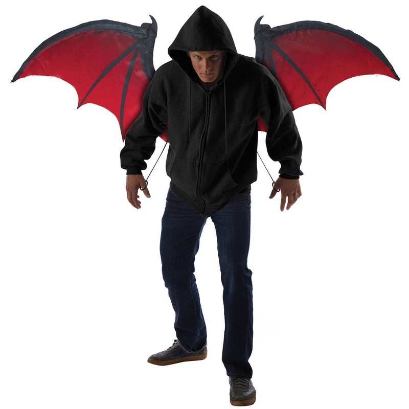 Bloodnight Movable Red Halloween Bat Costume Wings