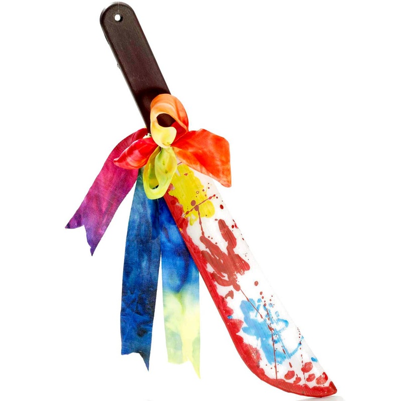 Bloody Killer Clown Machete Prop Weapon