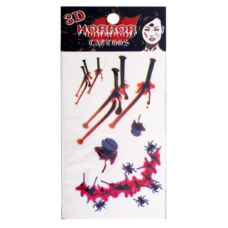 Bloody Nails 3D Halloween Temporary Tattoos