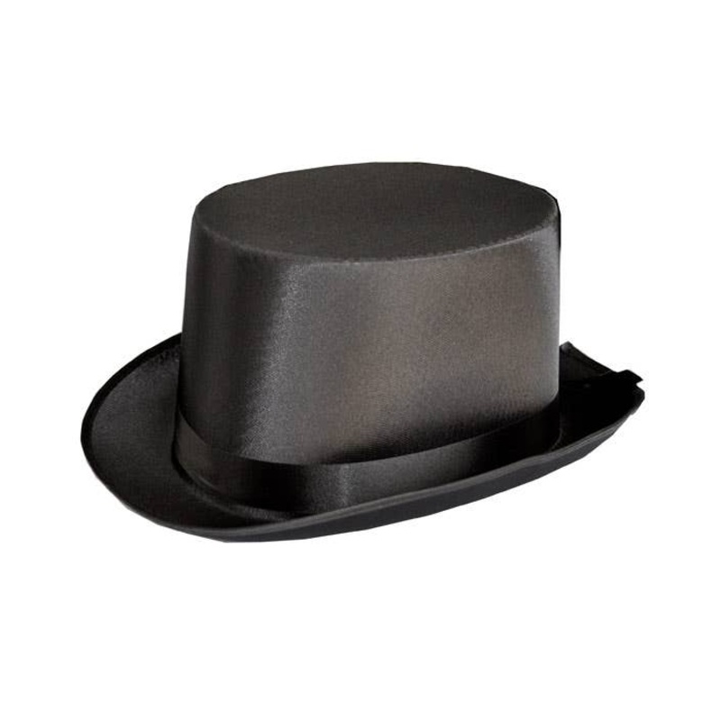 Satin Black Adults Top Hat