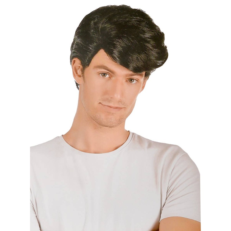 1950s Danny Zuko Mens Black Costume Wig