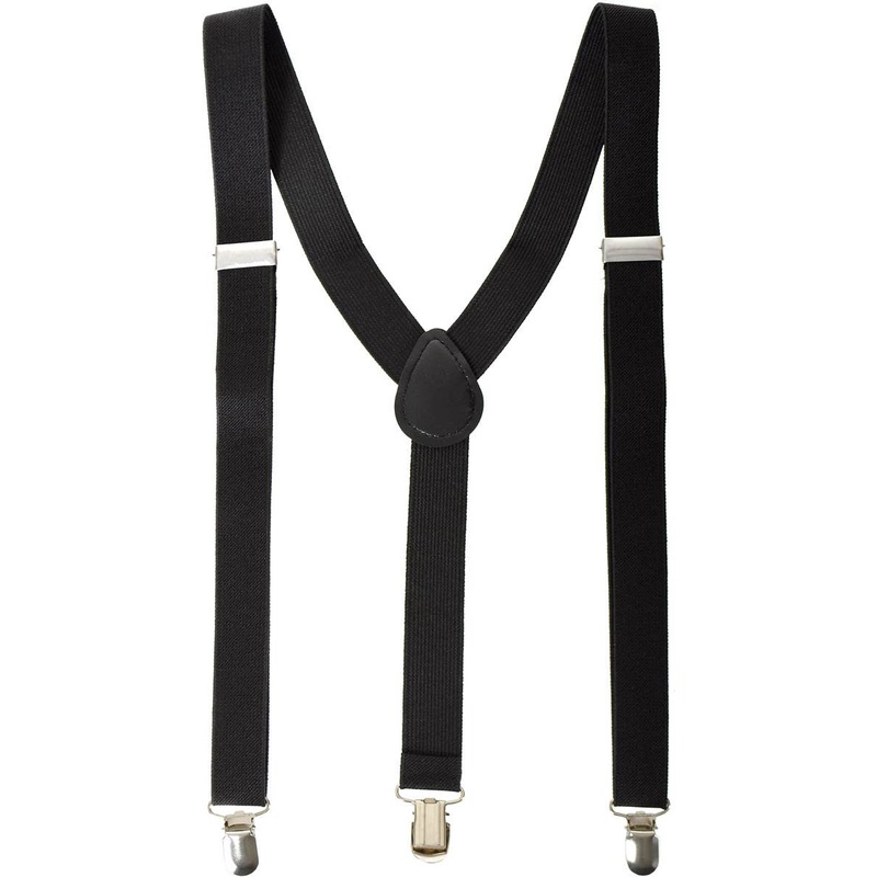 Adjustable Stretchy Black Costume Suspenders