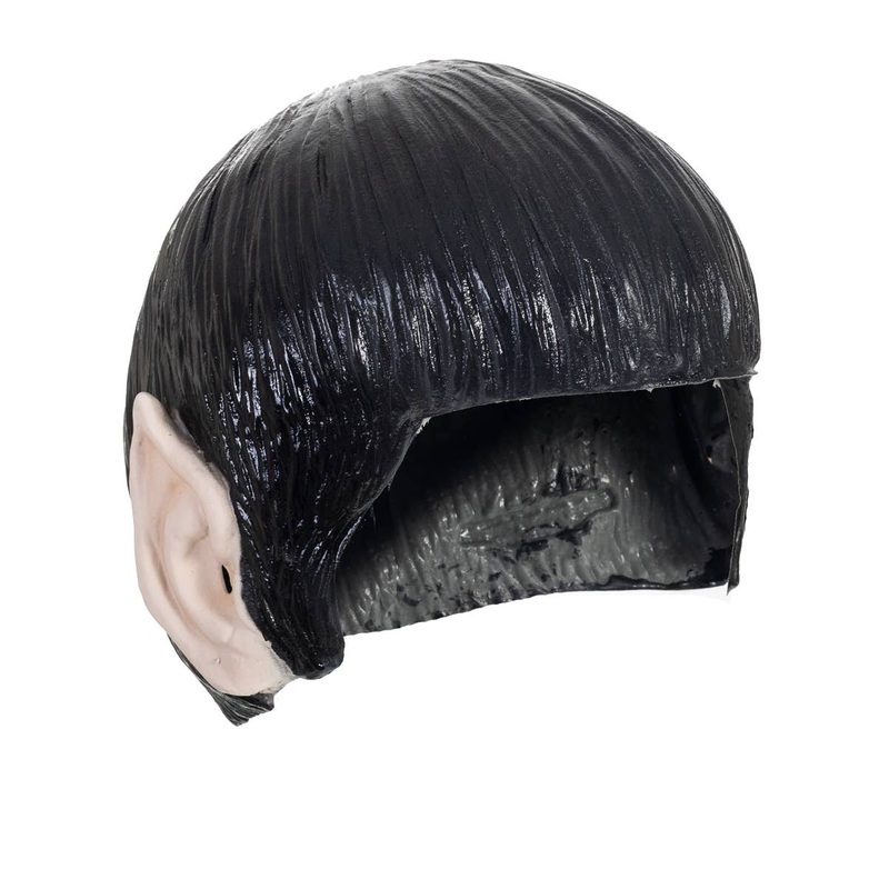 Star Trek Spock Mens Short Black Latex Costume Wig with Ears