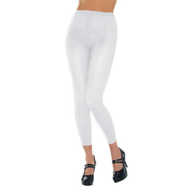 Basic White Footless Womens Costume Tights