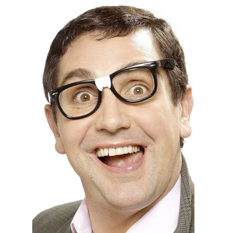 Black Geek Specs with Plaster