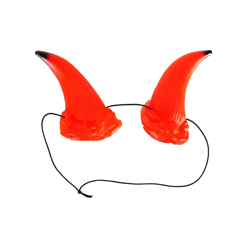 11cm Red and Black Devil Horns on Elastic