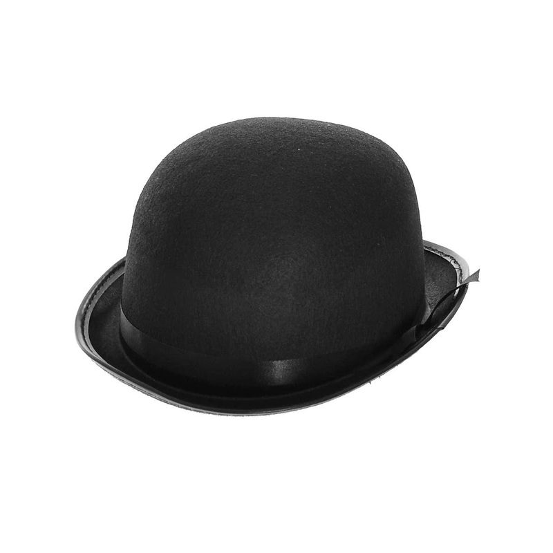 GentleMens Feltex Black Costume Bowler Hat