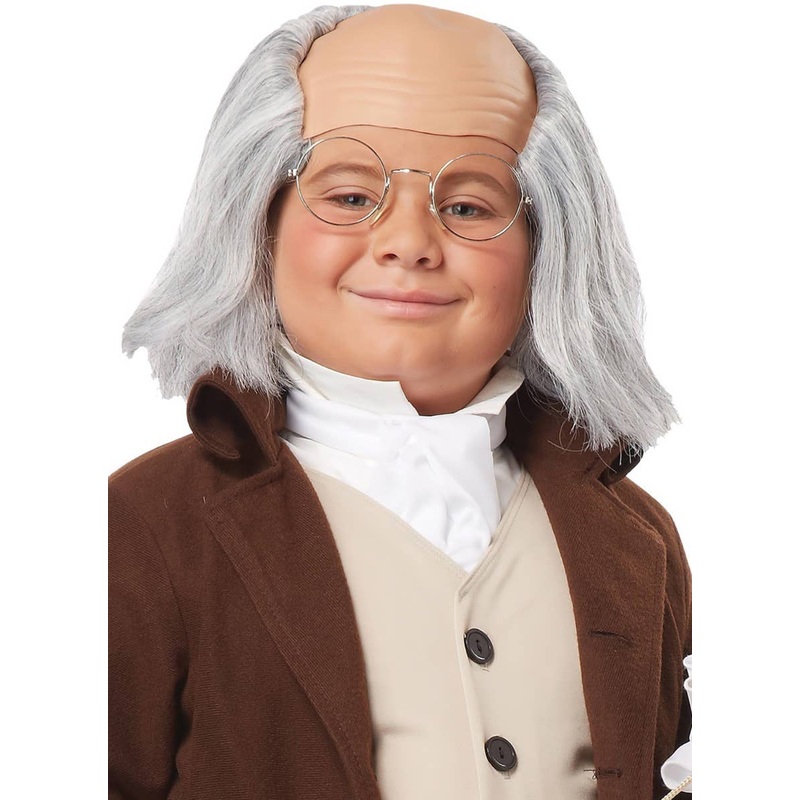 Benjamin Franklin Kids Historical Wig