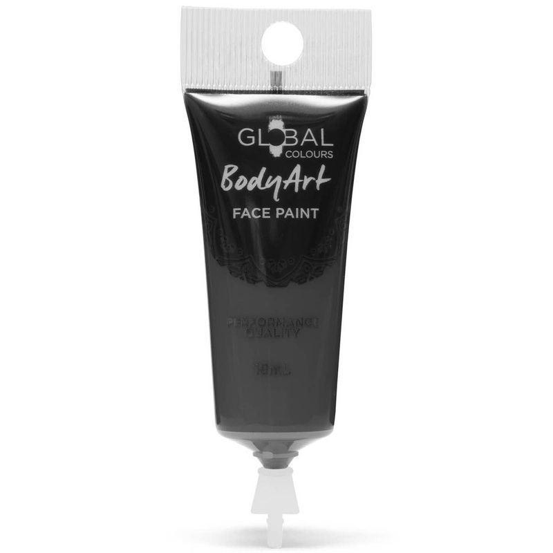 Global Bodyart Black 15ml Tube Liquid Makeup