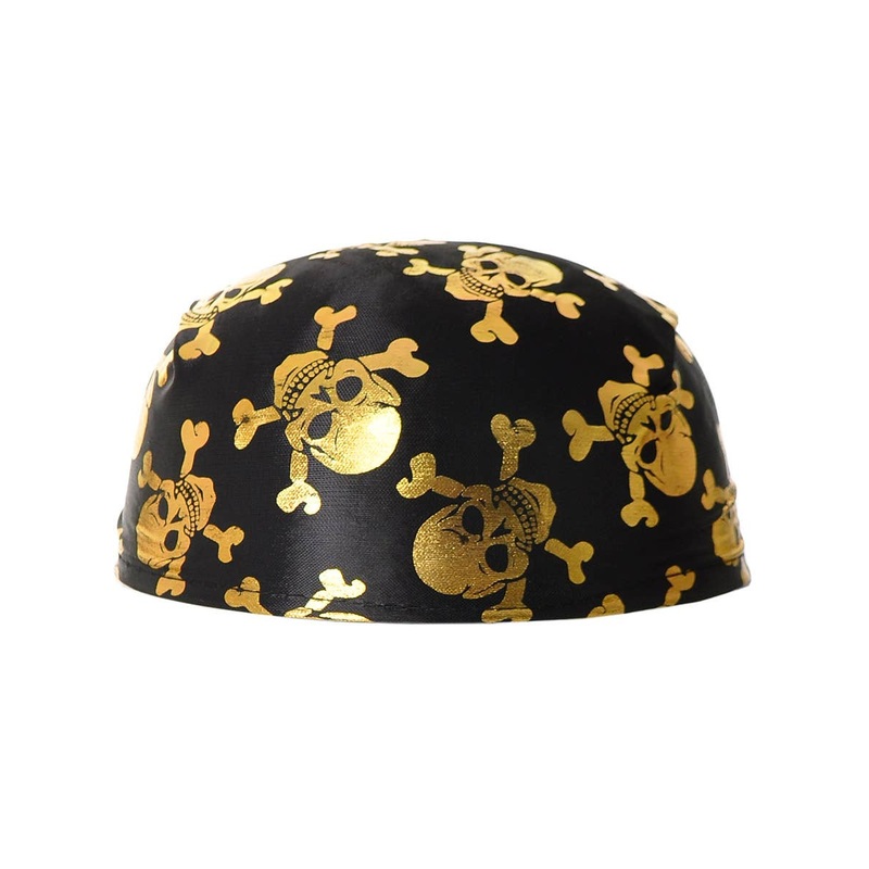 Swashbuckling Black and Gold Pirate Costume Cap