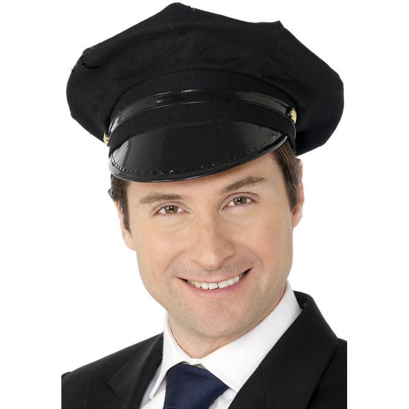 Basic Adults Black Chauffeur Hat