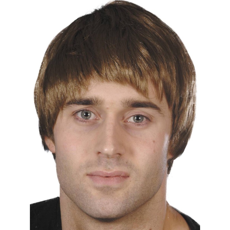 Basic Short Brown Mens Costume Wig