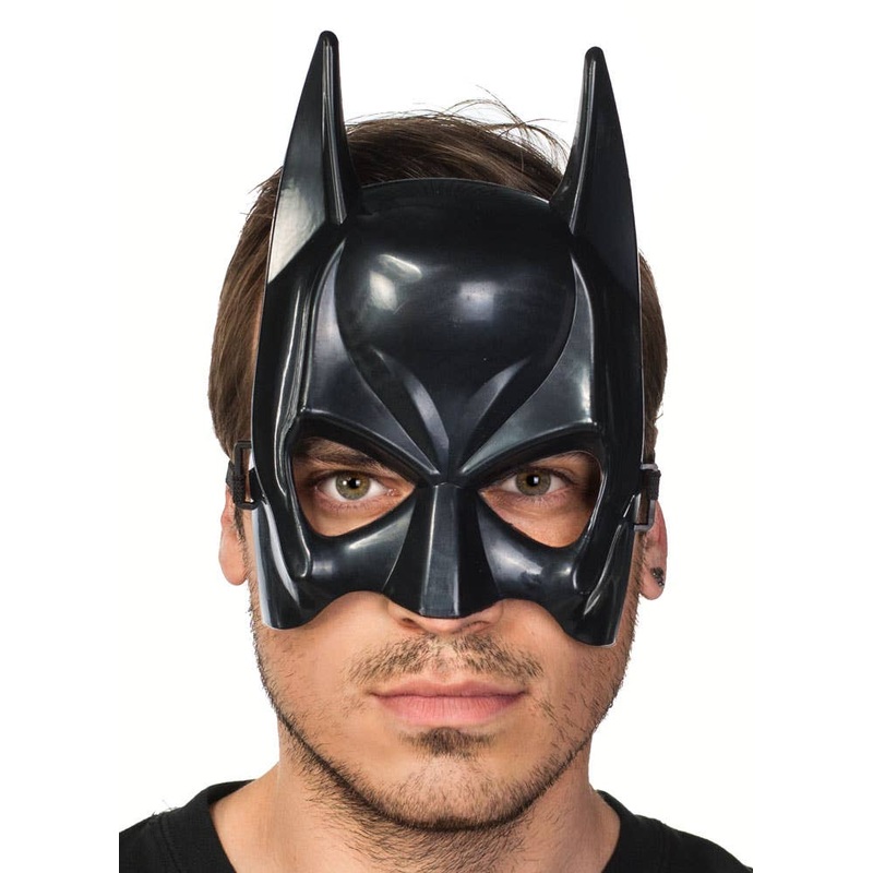 Bat Hero Mens Black Costume Mask