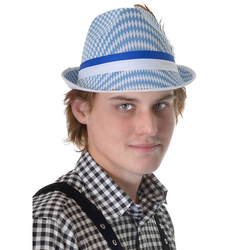 Bavarian Oktoberfest Costume Hat with Feather