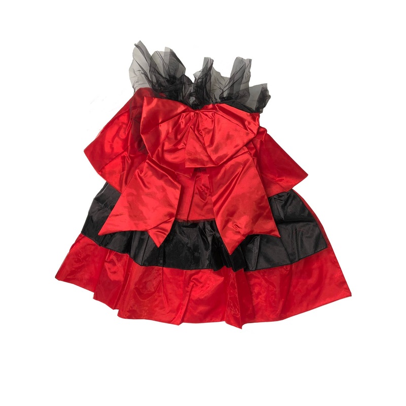 Pin On Red and Black  Womens Bustle Skirt – One Size