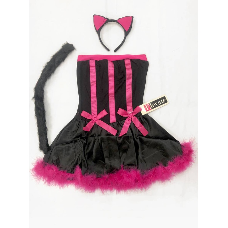 Pink and Black Kitty Womens Costume – Size XS