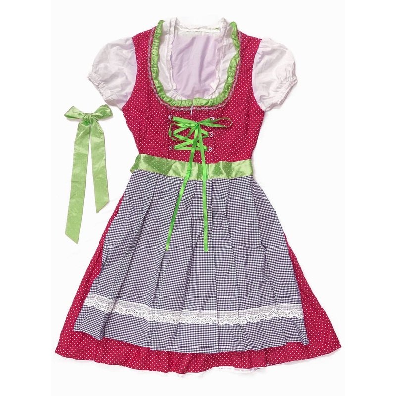 Pink and Green Womens Oktoberfest Costume – Size XXSmall