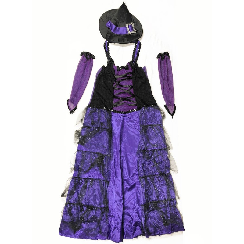 Purple Glamorous Witch Womens Halloween Costume – Size Large