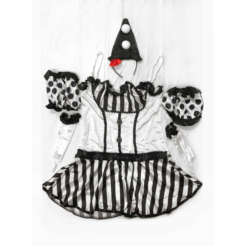 Sexy Black and White Mime Clown – Size Large