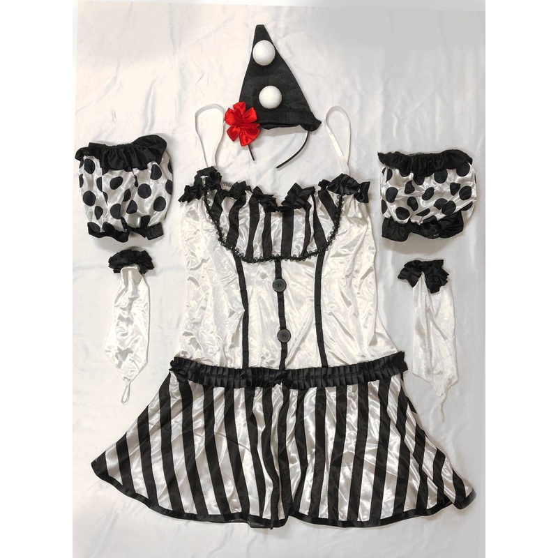 Sexy Black and White Mime Clown Womens Costume – Size Large