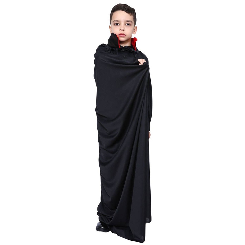 Vampire Kids Red and Black Halloween Costume Cape