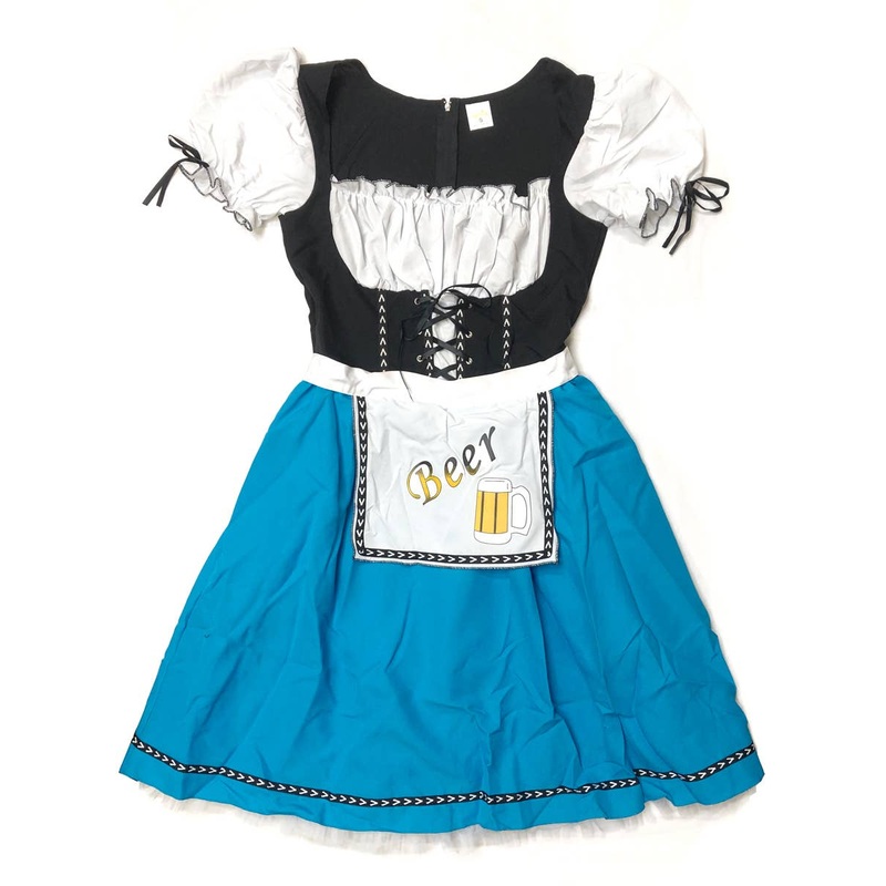 Blue Knee Length Oktoberfest Womens Costume – Size Small