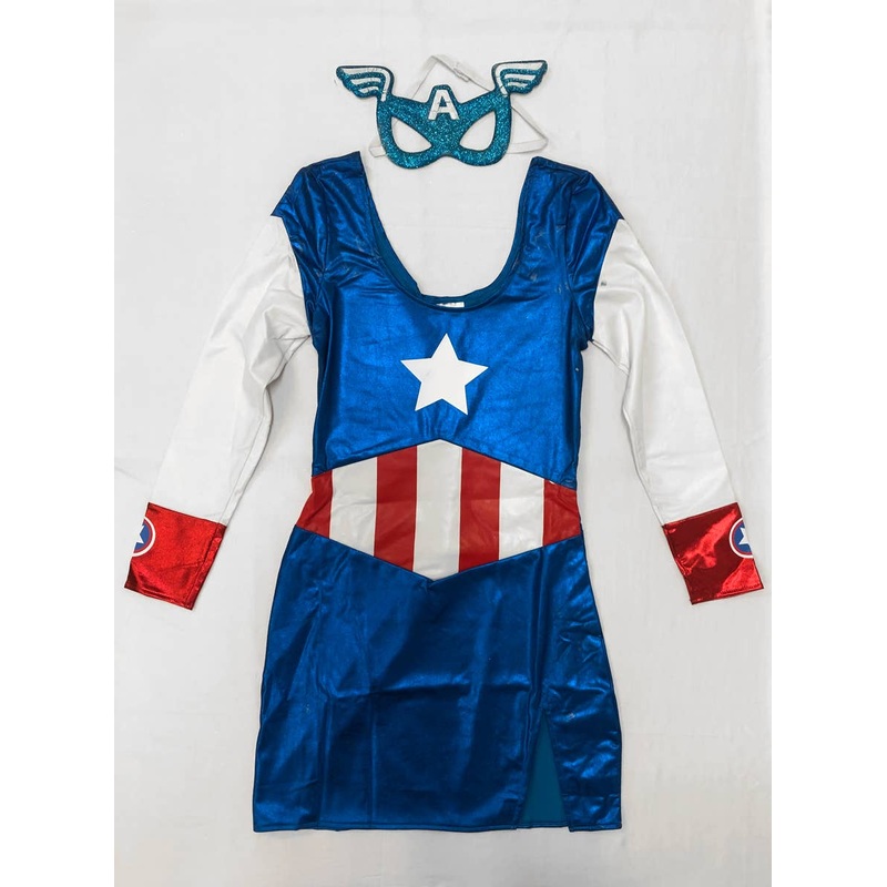 Captain America Womens Costume – Size Small