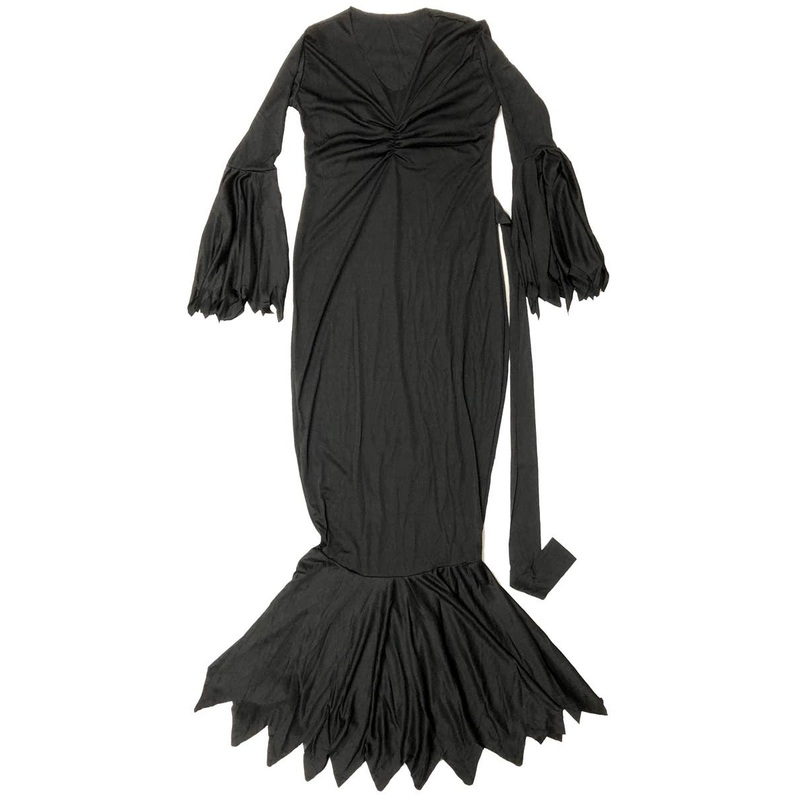 Midnight Vamp Womens Long Black Vampire Costume – Size Small