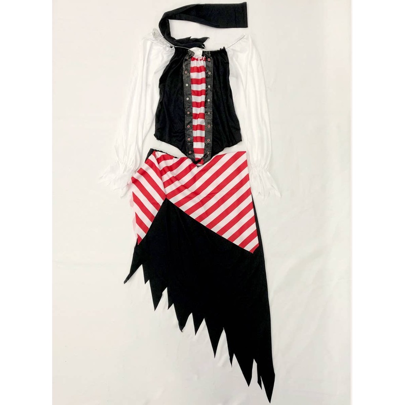 Red and Black Pirate Womens Costume – Size XL