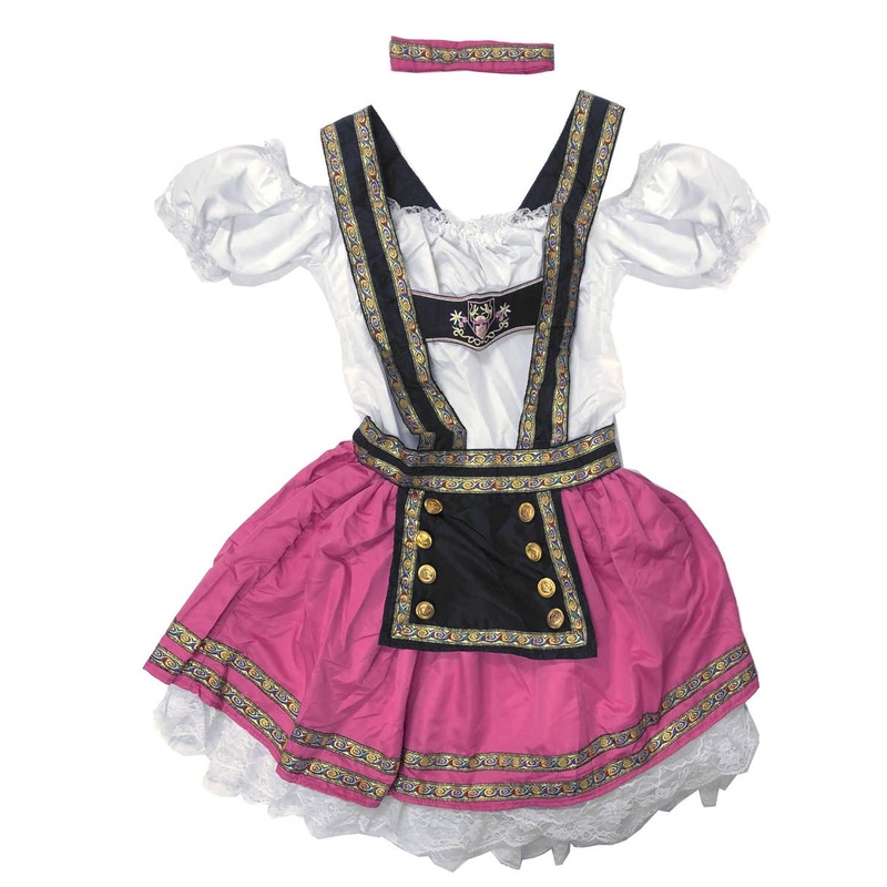 Sexy Bavarian Beer Girl Womens Pink Oktoberfest Costume – Size Medium