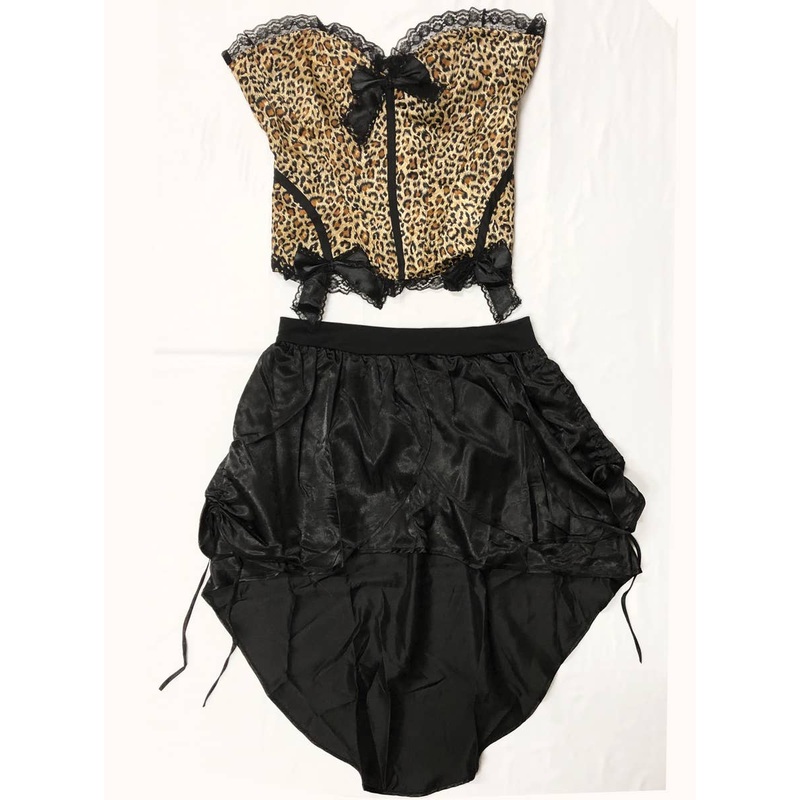 Sexy Burlesque Kitty Womens Leopard Print Costume – Size Small