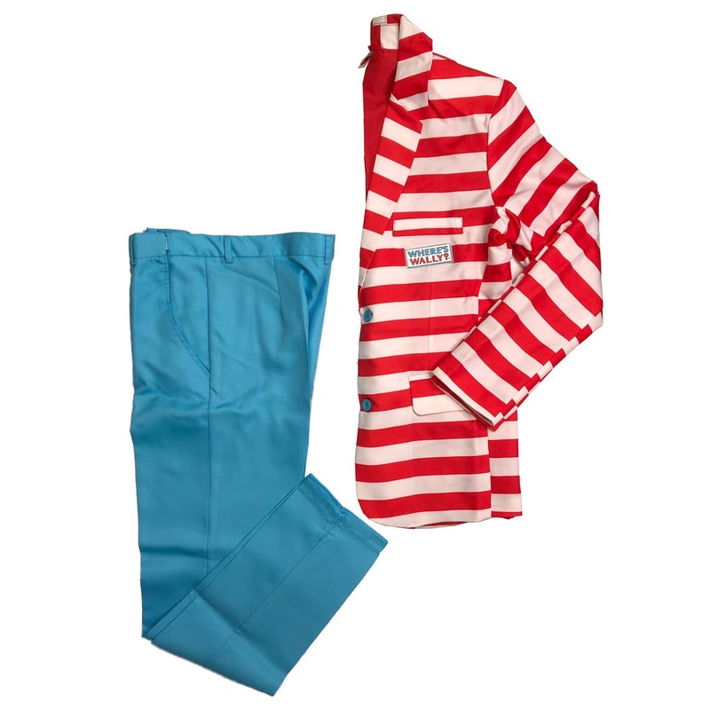Wheres Wally Mens Costume Suit – Size Medium