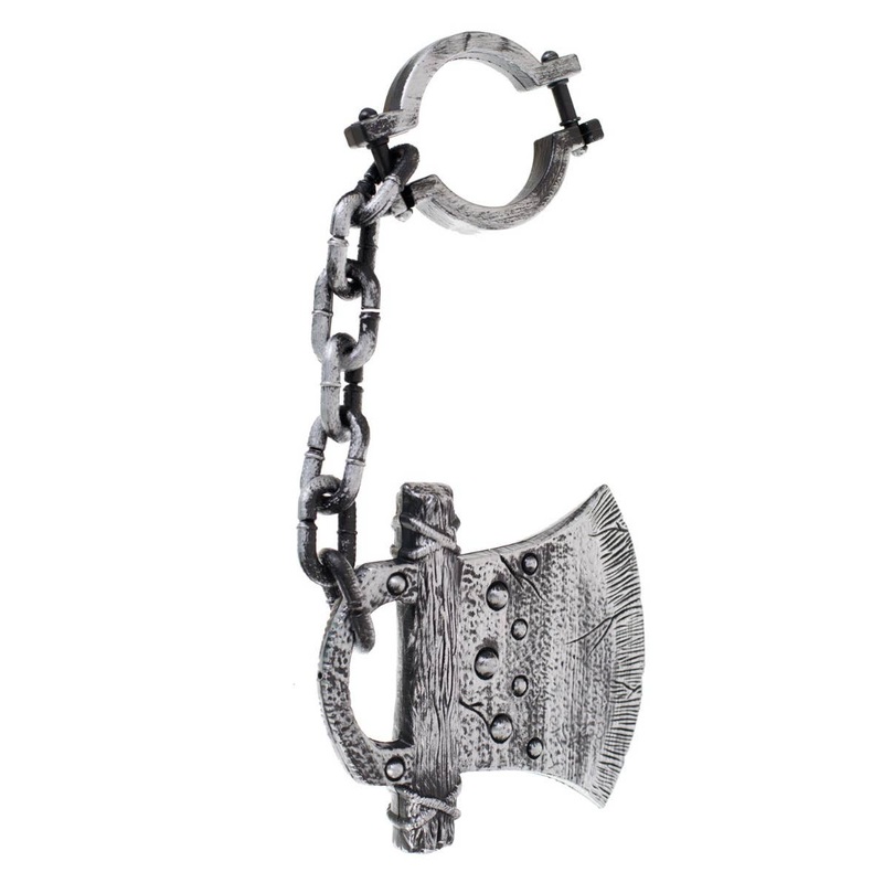 Ankle Shackle Axe Head Halloween Costume Weapon