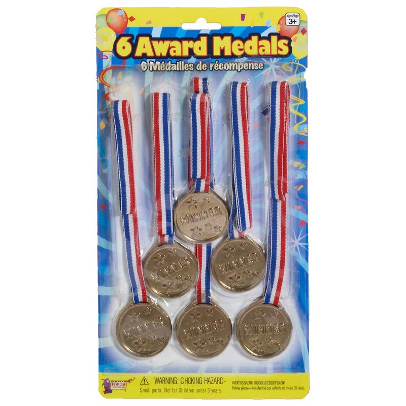 Award Gold Medal Winner 6 Pack Costume Accessory Set