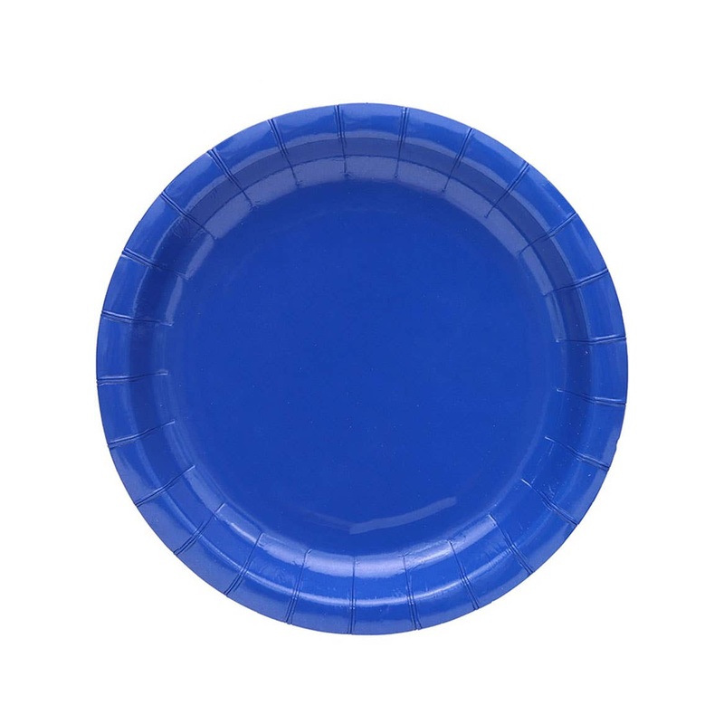 Azure Blue 20 Pack 18cm Round Paper Plates