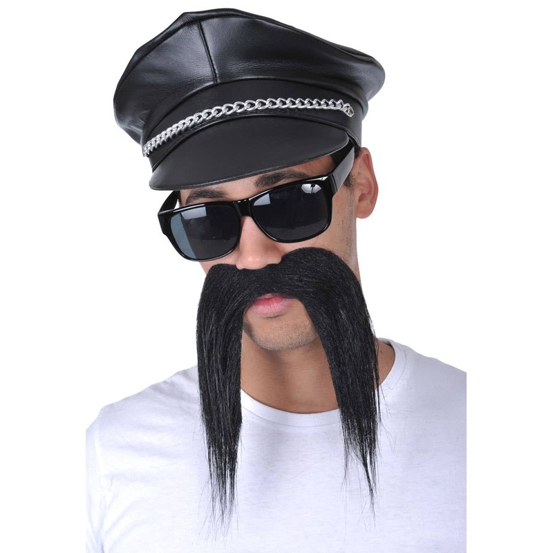 Bad Biker Novelty Black Moustache