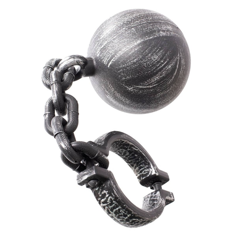 Ball And Chain Ankle Shackle Halloween Costume Accessory