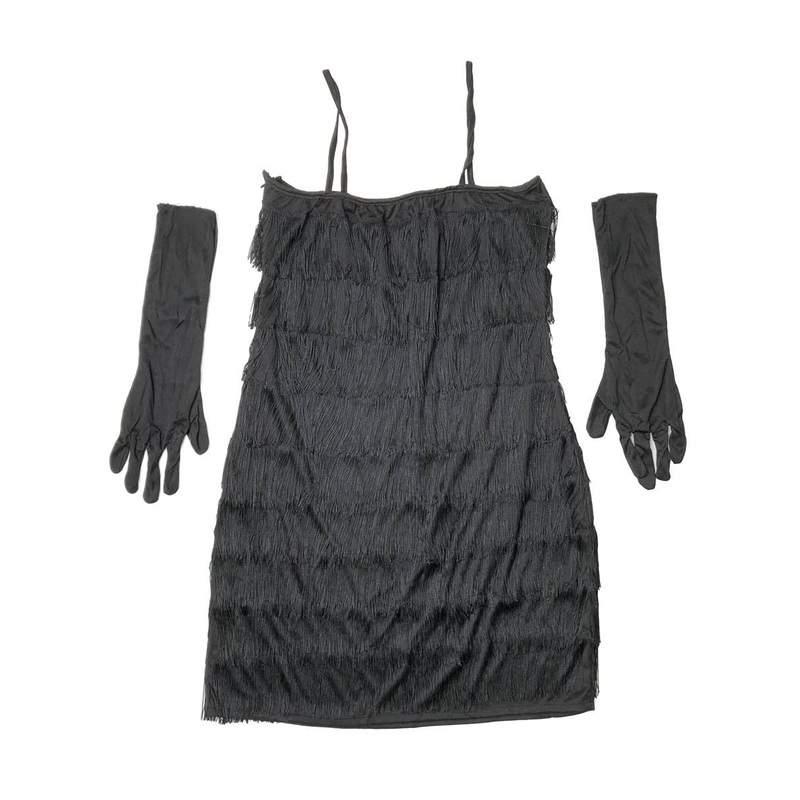 Black 1920 Womens Flapper Dress Costume – Size XLarge