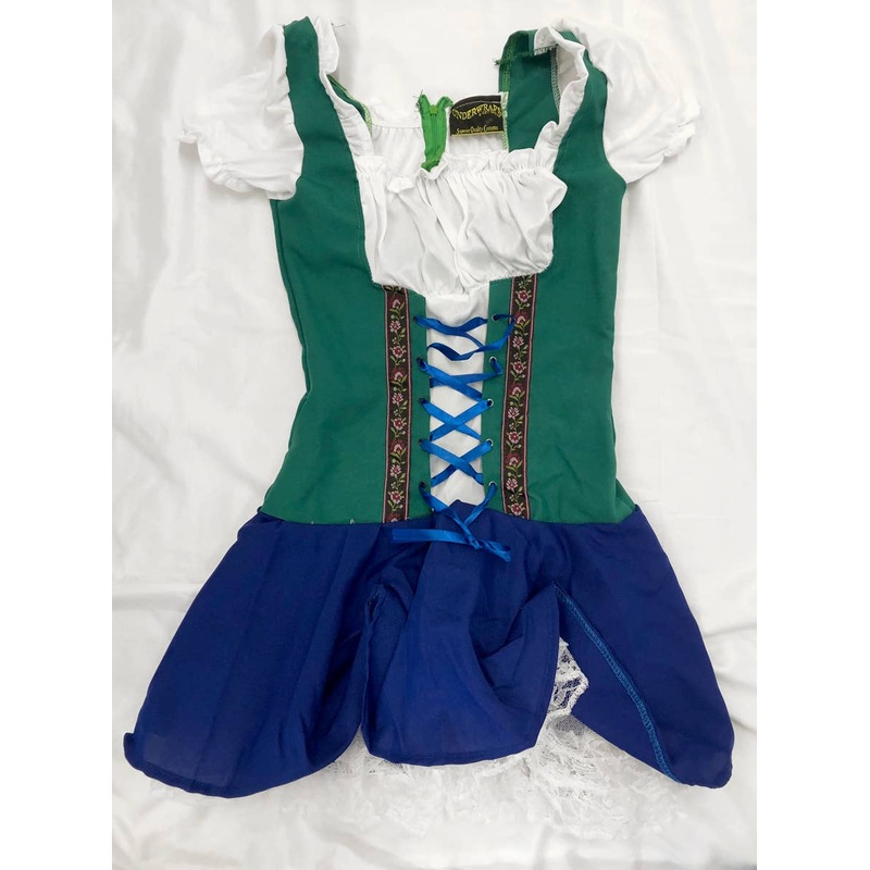 Blue and Green Womens Oktoberfest Costume – Size Small