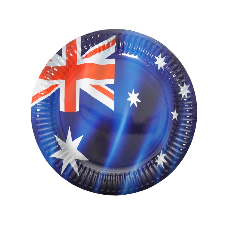 23cm Australian Flag Paper Plates Pack of 8